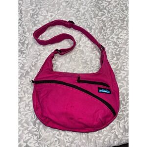 Kavu Sidewinder Pink Canvas Crossbody Bag Adjustable Strap Messenger Bag